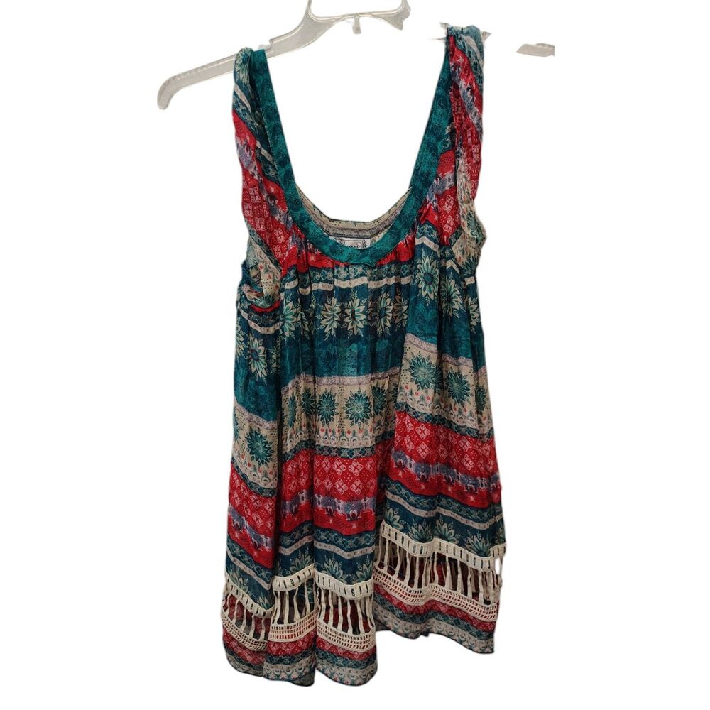 Nwt Boho Multi Color Flowy Summer Top - image 1